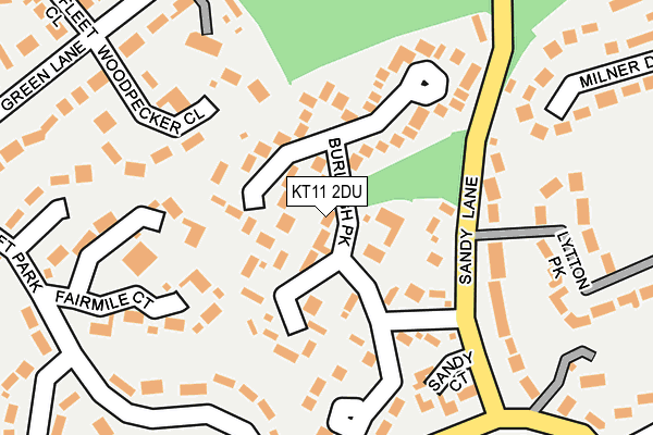 KT11 2DU map - OS OpenMap – Local (Ordnance Survey)