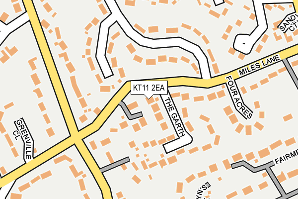 KT11 2EA map - OS OpenMap – Local (Ordnance Survey)