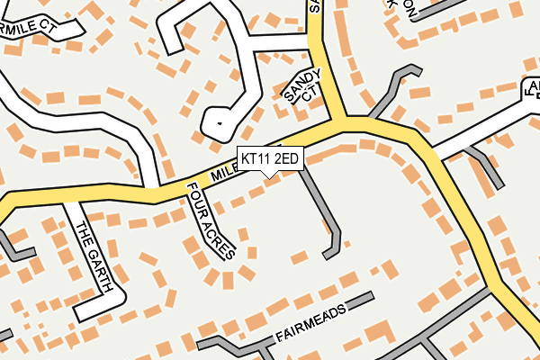 KT11 2ED map - OS OpenMap – Local (Ordnance Survey)