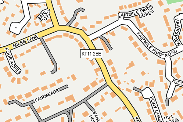 KT11 2EE map - OS OpenMap – Local (Ordnance Survey)
