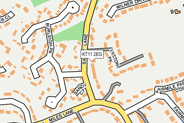 KT11 2EG map - OS OpenMap – Local (Ordnance Survey)