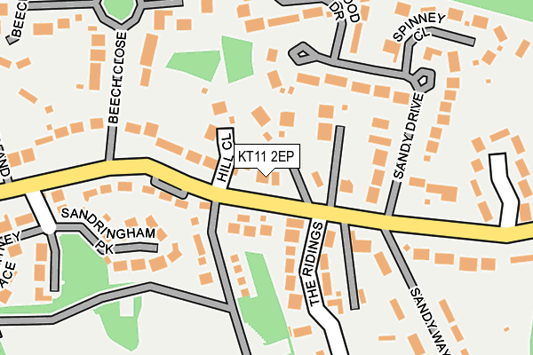 KT11 2EP map - OS OpenMap – Local (Ordnance Survey)