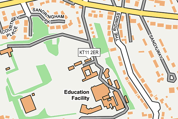 KT11 2ER map - OS OpenMap – Local (Ordnance Survey)