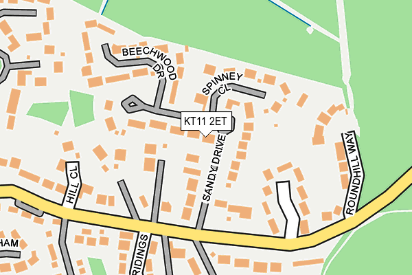 KT11 2ET map - OS OpenMap – Local (Ordnance Survey)