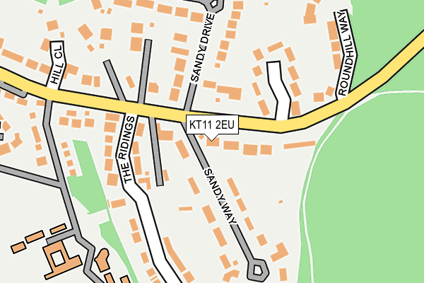 KT11 2EU map - OS OpenMap – Local (Ordnance Survey)