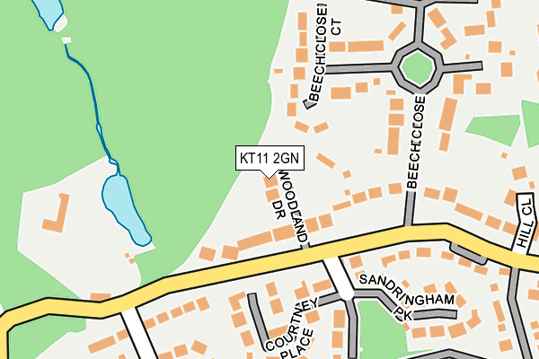 KT11 2GN map - OS OpenMap – Local (Ordnance Survey)