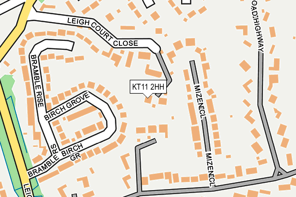 KT11 2HH map - OS OpenMap – Local (Ordnance Survey)