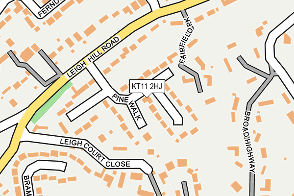 KT11 2HJ map - OS OpenMap – Local (Ordnance Survey)