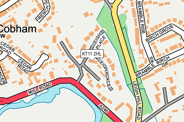 KT11 2HL map - OS OpenMap – Local (Ordnance Survey)