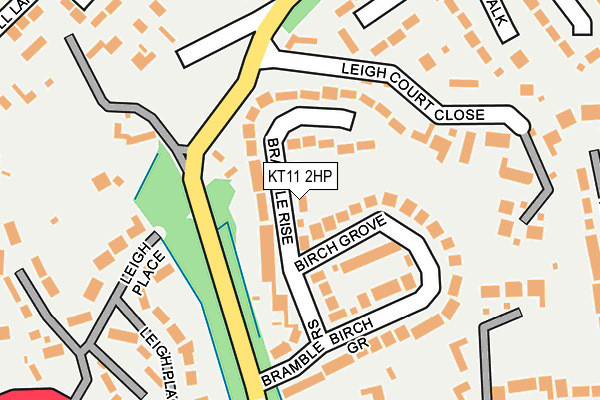 KT11 2HP map - OS OpenMap – Local (Ordnance Survey)