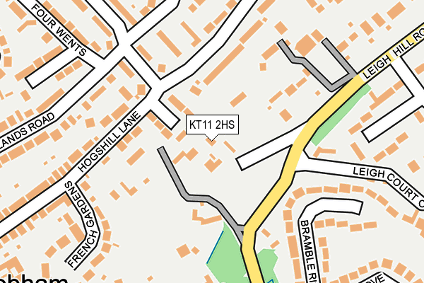 KT11 2HS map - OS OpenMap – Local (Ordnance Survey)