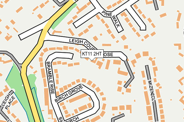 KT11 2HT map - OS OpenMap – Local (Ordnance Survey)