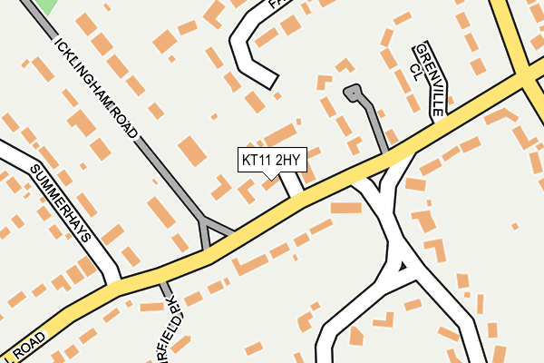 KT11 2HY map - OS OpenMap – Local (Ordnance Survey)