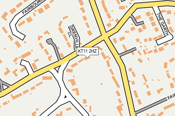 KT11 2HZ map - OS OpenMap – Local (Ordnance Survey)