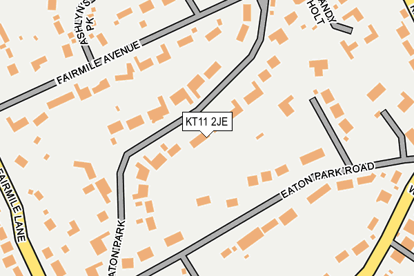 KT11 2JE map - OS OpenMap – Local (Ordnance Survey)