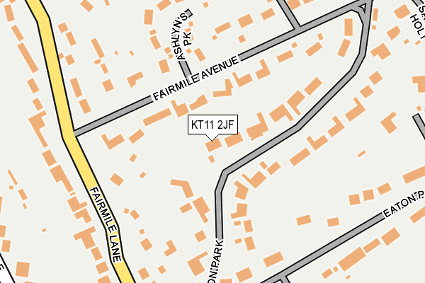 KT11 2JF map - OS OpenMap – Local (Ordnance Survey)