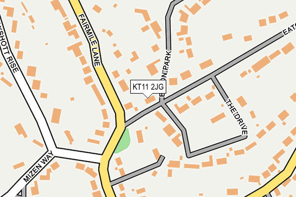 KT11 2JG map - OS OpenMap – Local (Ordnance Survey)