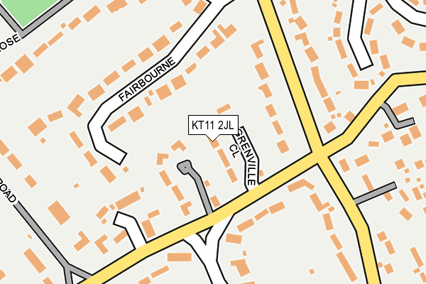 KT11 2JL map - OS OpenMap – Local (Ordnance Survey)