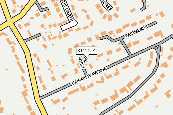 KT11 2JY map - OS OpenMap – Local (Ordnance Survey)