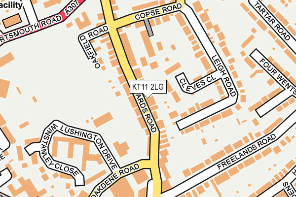 KT11 2LG map - OS OpenMap – Local (Ordnance Survey)