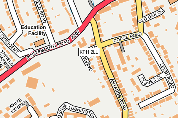 KT11 2LL map - OS OpenMap – Local (Ordnance Survey)