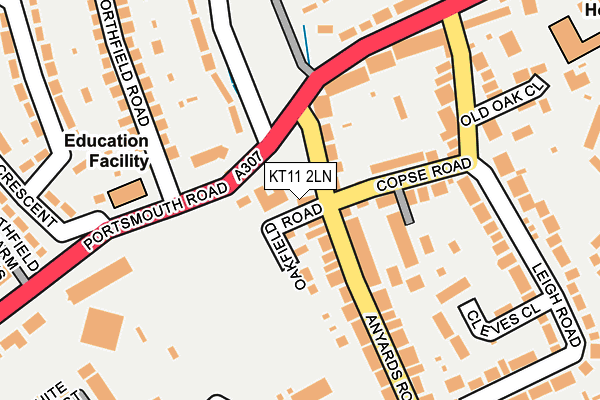 KT11 2LN map - OS OpenMap – Local (Ordnance Survey)