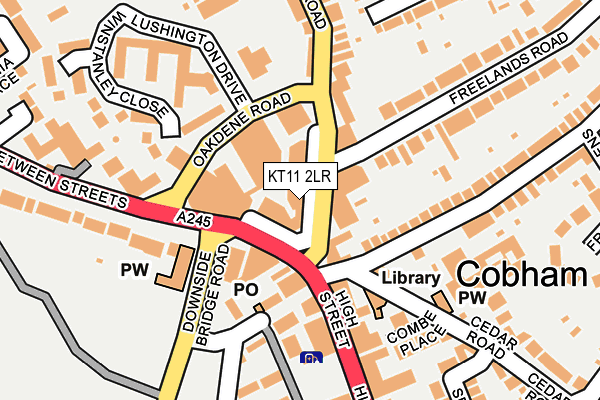 KT11 2LR map - OS OpenMap – Local (Ordnance Survey)