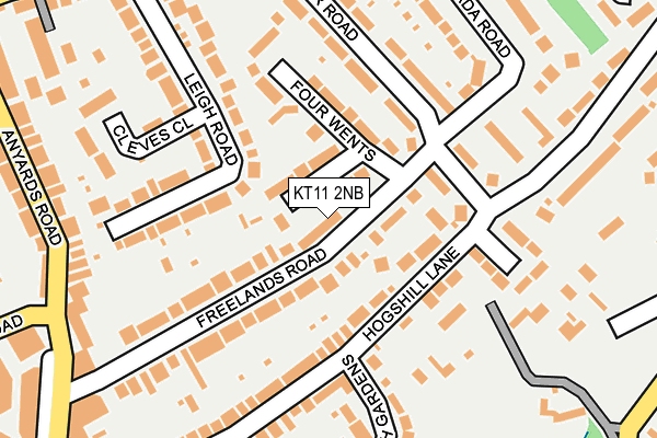 KT11 2NB map - OS OpenMap – Local (Ordnance Survey)