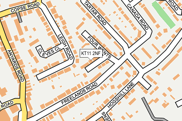 KT11 2NF map - OS OpenMap – Local (Ordnance Survey)