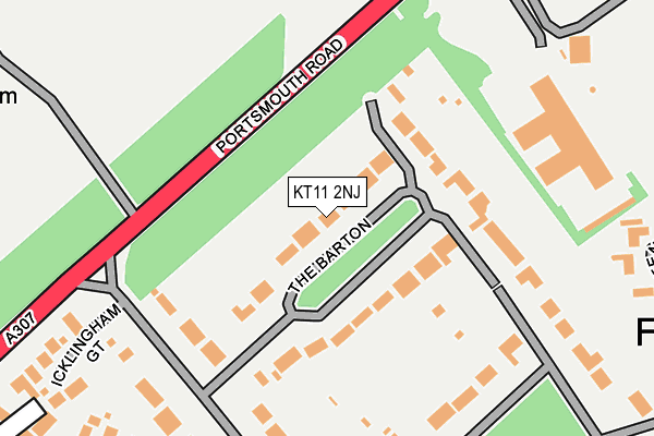 KT11 2NJ map - OS OpenMap – Local (Ordnance Survey)