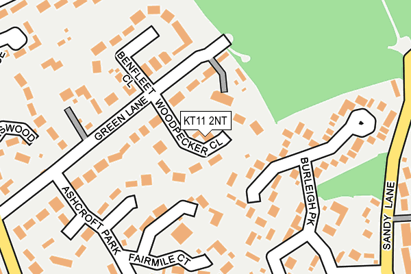 KT11 2NT map - OS OpenMap – Local (Ordnance Survey)