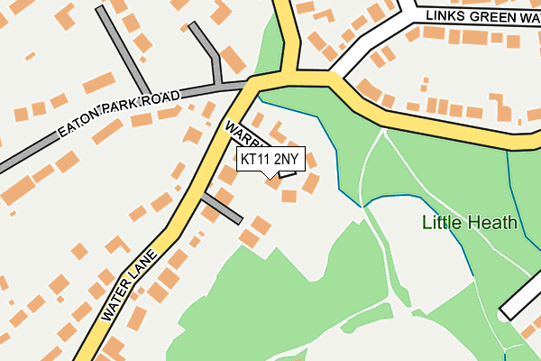 KT11 2NY map - OS OpenMap – Local (Ordnance Survey)