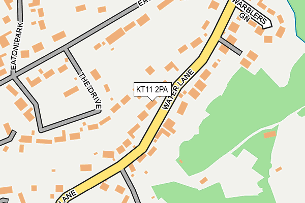 KT11 2PA map - OS OpenMap – Local (Ordnance Survey)