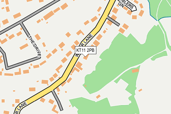 KT11 2PB map - OS OpenMap – Local (Ordnance Survey)