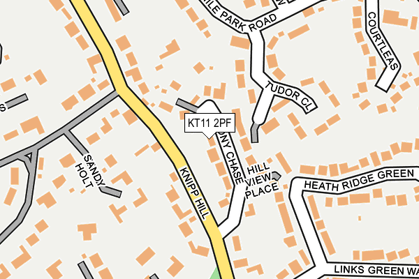 KT11 2PF map - OS OpenMap – Local (Ordnance Survey)