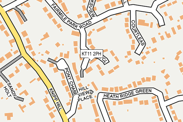 KT11 2PH map - OS OpenMap – Local (Ordnance Survey)