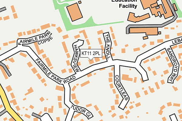 KT11 2PL map - OS OpenMap – Local (Ordnance Survey)