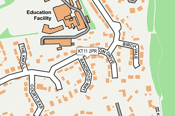 KT11 2PR map - OS OpenMap – Local (Ordnance Survey)