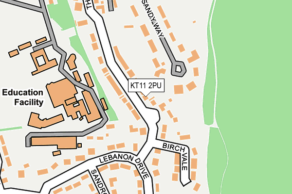 KT11 2PU map - OS OpenMap – Local (Ordnance Survey)