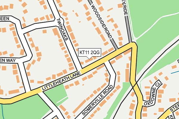 KT11 2QG map - OS OpenMap – Local (Ordnance Survey)