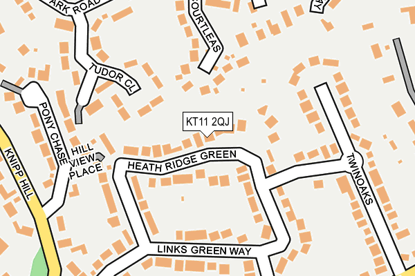 KT11 2QJ map - OS OpenMap – Local (Ordnance Survey)