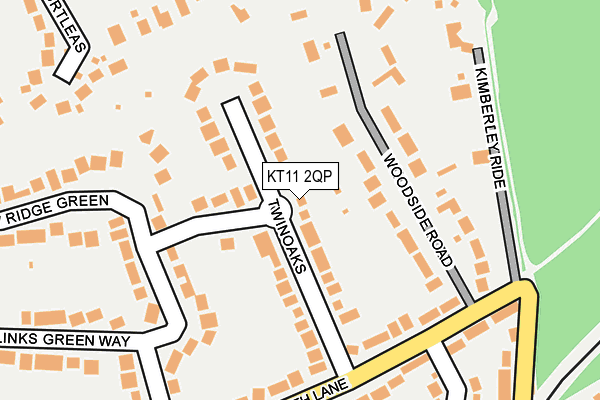 KT11 2QP map - OS OpenMap – Local (Ordnance Survey)
