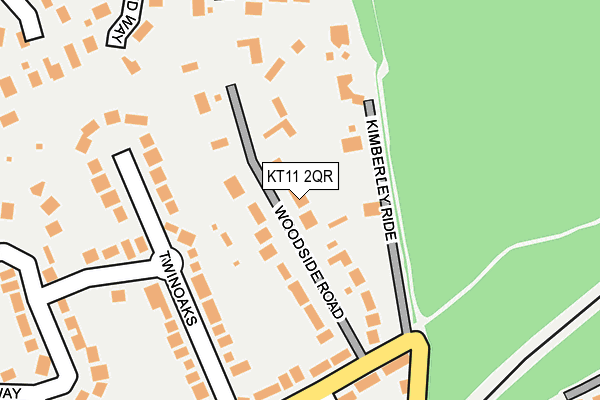 KT11 2QR map - OS OpenMap – Local (Ordnance Survey)