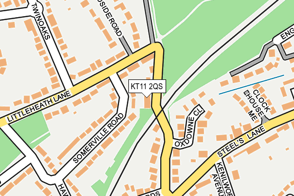 KT11 2QS map - OS OpenMap – Local (Ordnance Survey)