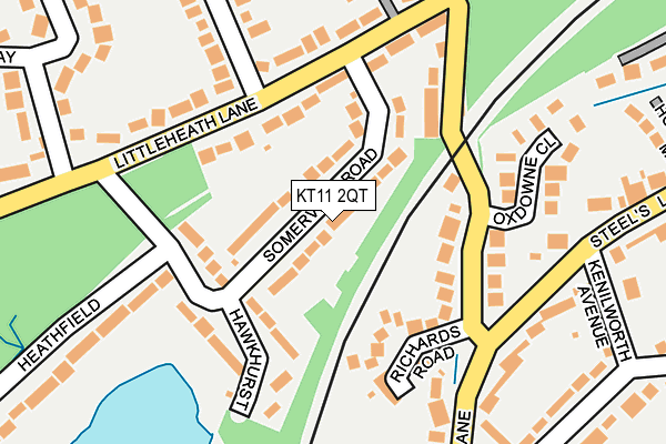KT11 2QT map - OS OpenMap – Local (Ordnance Survey)