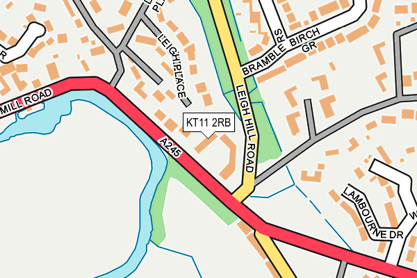 KT11 2RB map - OS OpenMap – Local (Ordnance Survey)