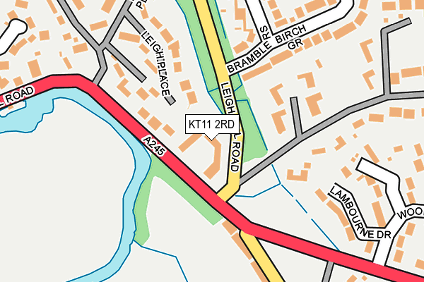 KT11 2RD map - OS OpenMap – Local (Ordnance Survey)