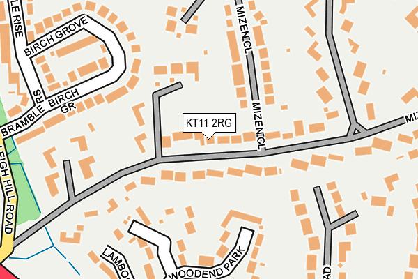 KT11 2RG map - OS OpenMap – Local (Ordnance Survey)