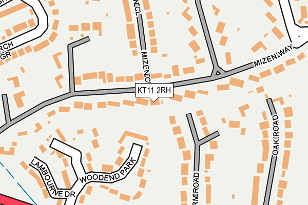 KT11 2RH map - OS OpenMap – Local (Ordnance Survey)
