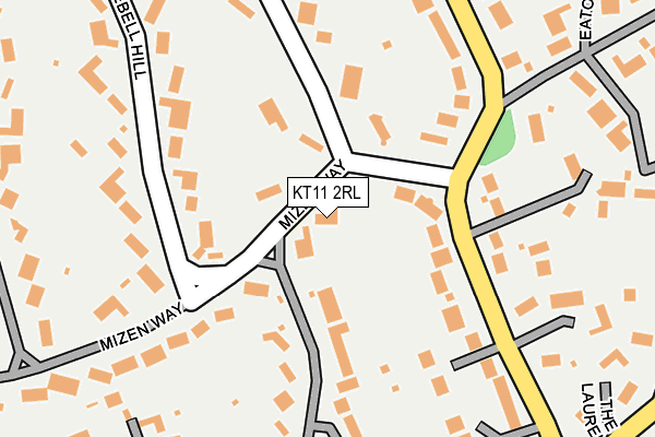 KT11 2RL map - OS OpenMap – Local (Ordnance Survey)